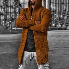 Men's Hooded Turtleneck Cardigan