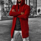 Men's Hooded Turtleneck Cardigan