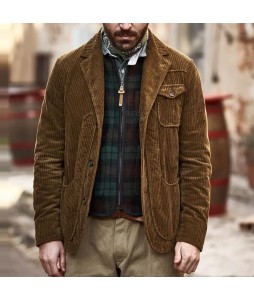 Mens  Corduroy Casual Jacket