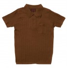 RUSTY Jacquard Knitted Polo Shirt