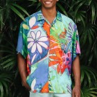 Men's Watercolor Flower Hawaiian Shirt