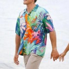 Men's Watercolor Flower Hawaiian Shirt