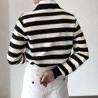 Mens  Stripe Knited Polo Tops