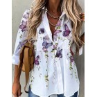 pel Floral Print Long-Sleeved dies Shirt