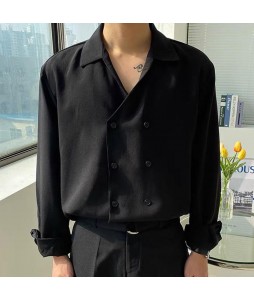 Casual Double-breasted pel Shirt