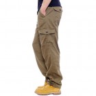 Men's Casual Multi-pocket Estic Waist Cotton Cargo Pants