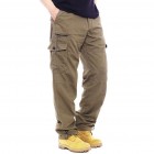 Men's Casual Multi-pocket Estic Waist Cotton Cargo Pants