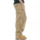 Men's Casual Multi-pocket Estic Waist Cotton Cargo Pants