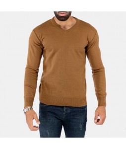 Men's V-Neck Basic Solid Color Sweater Sweater Bottoming Shirt