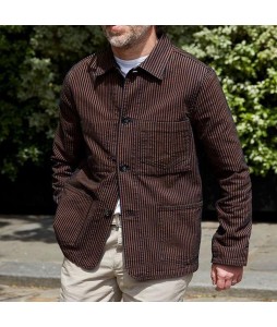 Retro Gentleman's Striped Casual Jacket