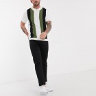 Mens Fashion Casual Color Stripe Polo Shirt