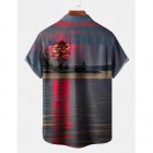 Men's Sunset Beach Short Sleeve Shirt