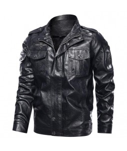 Men's Outdoor Retro Motorcycle Leather Jacket