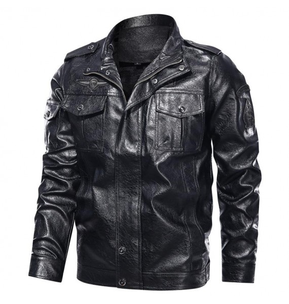 Men's Outdoor Retro Motorcycle Leather Jacket