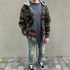 Men's Casual Check Hooded Jacket