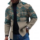 Men's  Ethnic Print Shirt Jacket