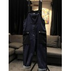 Contrast-paneled  Overalls