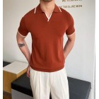 Gentlemens pin knitted polo shirt