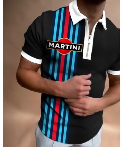 Martini Colorblock Short-sleeved Polo Shirt