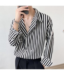 Fashion Casual pel Striped Shirt