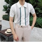 Gentleman single-breasted polo shirt