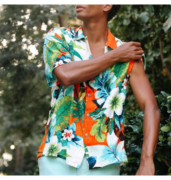 Men's Botanical Floral Hawaiian Shirt