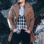 Men's Autumn And Winter Casual Business British Style Solid Color Woolen Coat