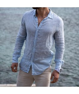 Linen Shirt In Blue