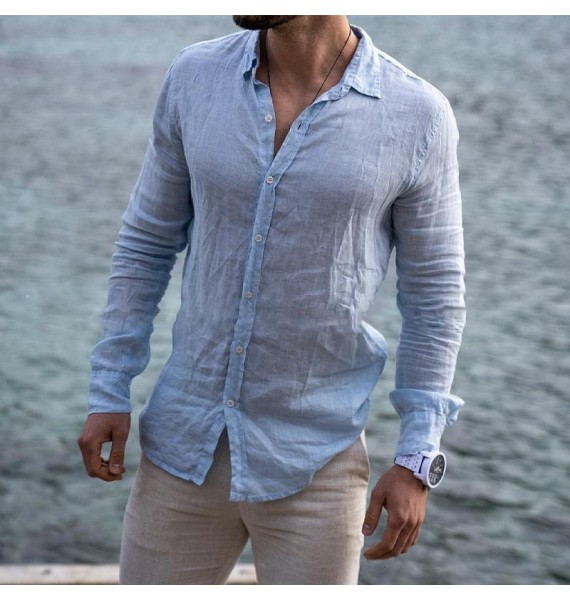 Linen Shirt In Blue