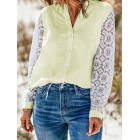 ce Long Sleeve Colorblock Casual Blouse