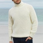 Men's Warm Solid Color Turtleneck Pullover Sweater