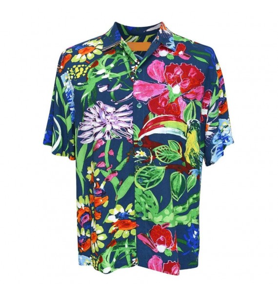 Men's Doodle Floral Hawaiian Shirt