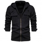 Men's Outdoor Multi-Zip Hooded Shirt Jacket