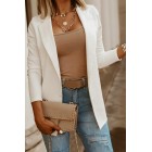 Casual Solid Color Long-sleeved Bzers Top