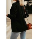 Casual Solid Color Long-sleeved Bzers Top