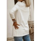 Casual Solid Color Long-sleeved Bzers Top