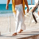 Men's Linen Minimalist Holiday Flowing Trousers