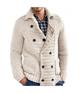 Men's  Knit pel Long Sleeve Sweater