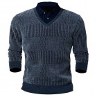 Men's Fake Two Pieces Fleece Thickened Faux Wool Sweater