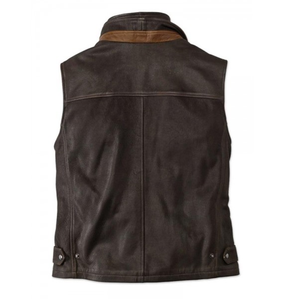 Men's  Fashion Zipper Double yer Colr pel Waistcoats