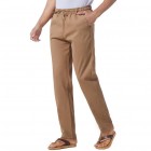 Men's Solid Color Cotton Linen Loose Casual Sports Pants