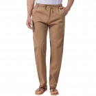 Men's Solid Color Cotton Linen Loose Casual Sports Pants