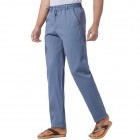 Men's Solid Color Cotton Linen Loose Casual Sports Pants