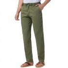 Men's Solid Color Cotton Linen Loose Casual Sports Pants