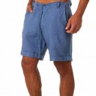 Men's Casual Solid Color Cotton Linen Shorts