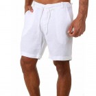 Men's Casual Solid Color Cotton Linen Shorts