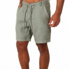 Men's Casual Solid Color Cotton Linen Shorts