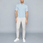 Mens Fashion Knitting Solid Color Polo Shirt