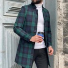 Men's British Style Business Casual Tartan Coat