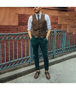 MenS Fashion Solid Color Waistcoats